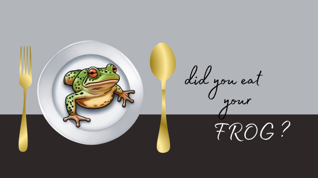frog in the plate